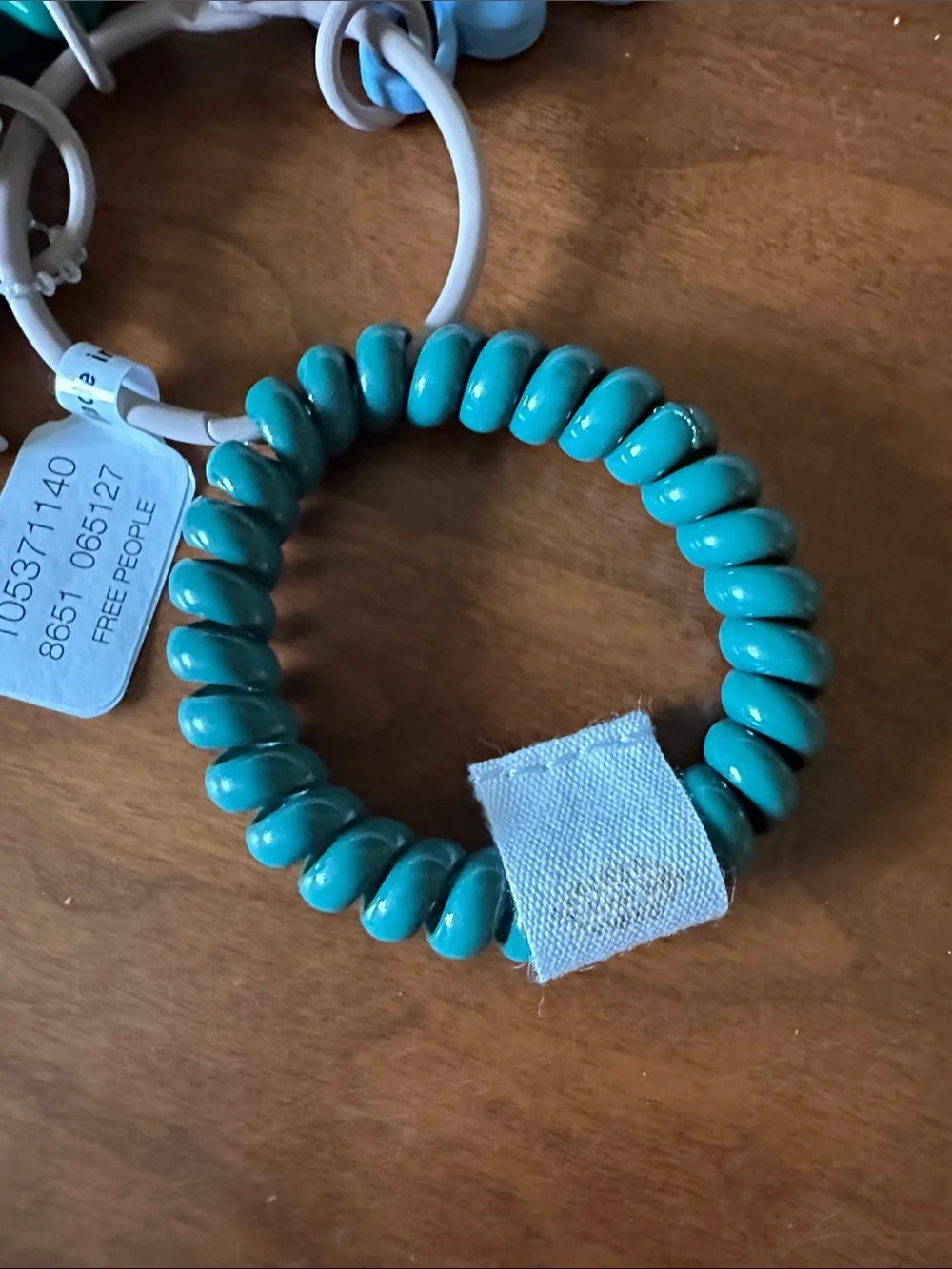 Free People Instant Replay wristlet Blue Flower Keychain Bracelet Accessory NWT